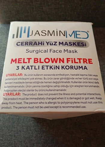 Jasmin Med Cerrahi Yüz Maskesi 50'li - Görsel 9