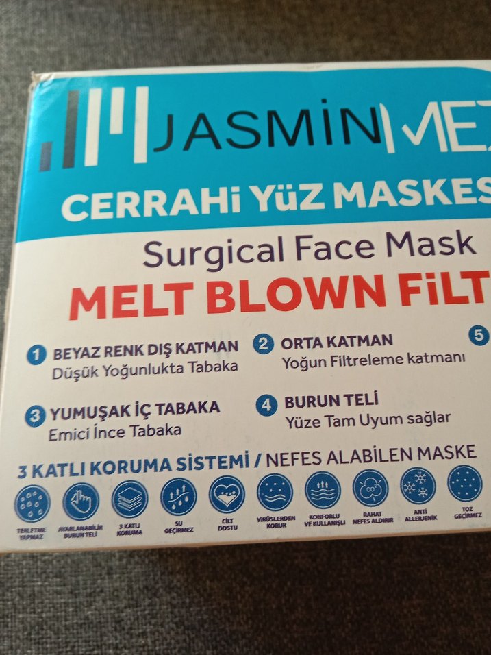 Jasmin Med Cerrahi Yüz Maskesi 50'li - Görsel 2