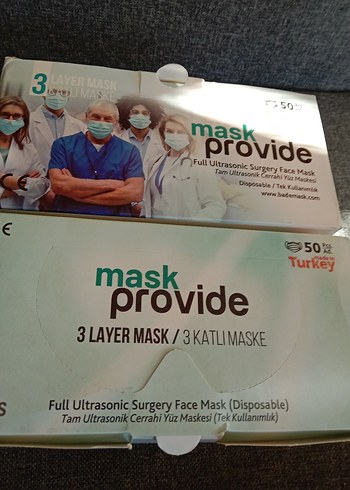 3 Katmanlı Ultrasonik Cerrahi Maske 50'li 2 paket - Görsel 7