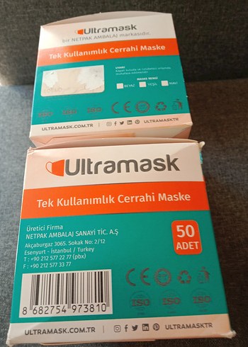 2 pk.Ultramask Tek Kullanım Cerrahi Maske 50'li - Görsel 4