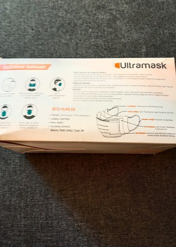 Ultrask Mask 3 Katlı Cerrahi Maske 50 Adet - Görsel 8
