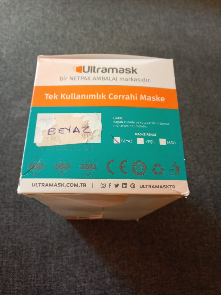 Ultrask Mask 3 Katlı Cerrahi Maske 50 Adet - Görsel 3