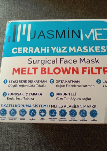 JasminMed Cerrahi Yüz Maskesi 50 Adet - Görsel 12