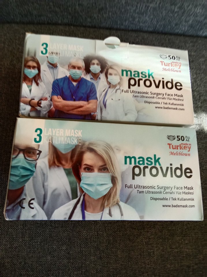 3 Katmanlı Ultrasonik Cerrahi Yüz Maskesi 50'li - Görsel 4