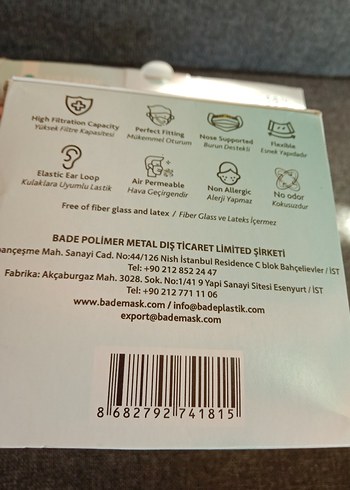 3 Katmanlı Ultrasonik Cerrahi Yüz Maskesi 50'li - Görsel 8