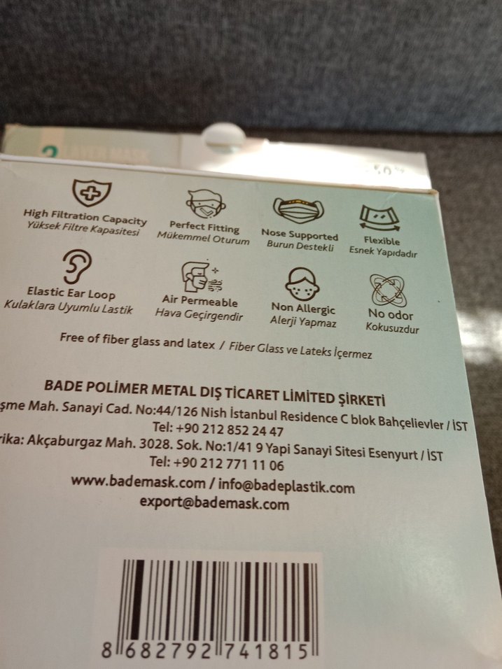 Mask Provide 3 Katlı Tek Kullanımlık Cerrahi Maske 50'li 2 paket - Görsel 3