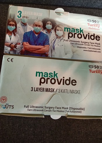 3 Katmanlı Ultrasonik Cerrahi Maske 50'li 2 paket - Görsel 8