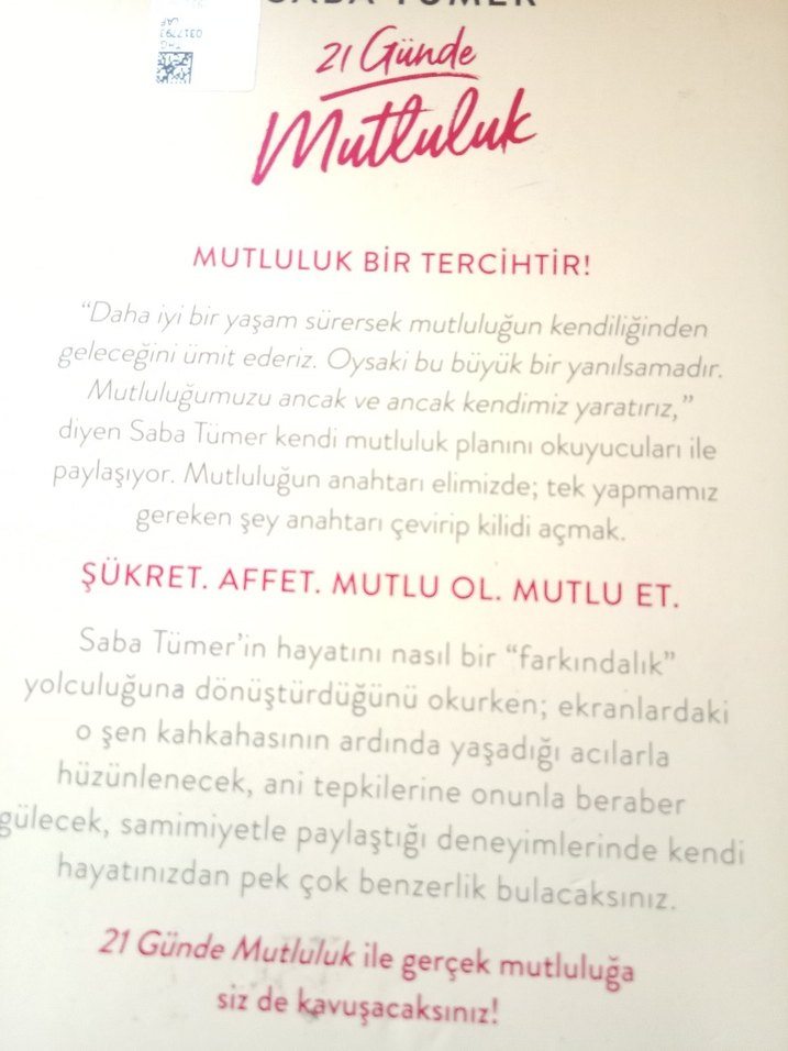 21 Günde Mutluluk - Saba Tümer - Görsel 2