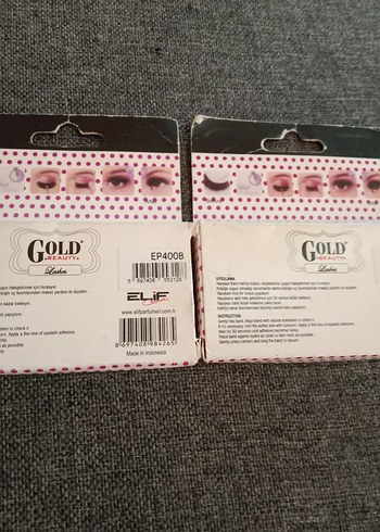 Gold Beauty Parlak Sahte Kirpik 2 li - Görsel 4