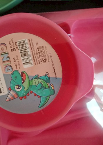 Diğer LOVA Pembe Çocuk Tabak, Çatal ve Bıçak Seti
