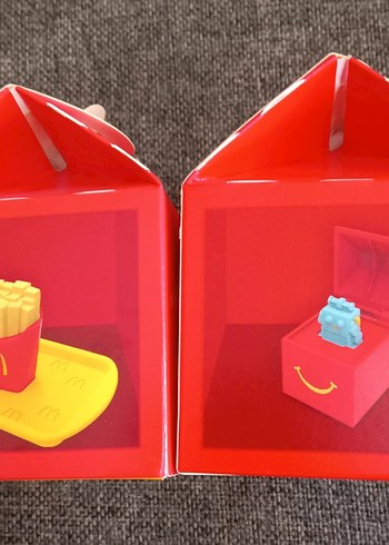 Beden Renkli Kırmızı McDonald's Oyuncak Figür 2 paket