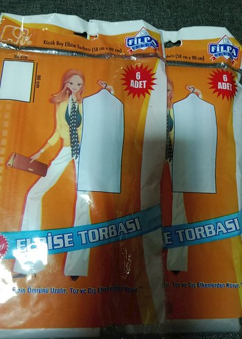 Prematüre Beden camel Renk şeffaf küçük 6 adet 2 paket elbise torbası