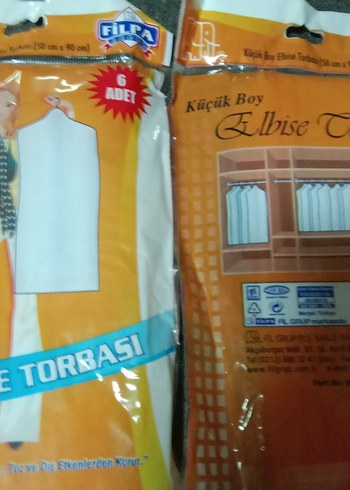 şeffaf küçük 6 adet 2 paket elbise torbası - Görsel 5