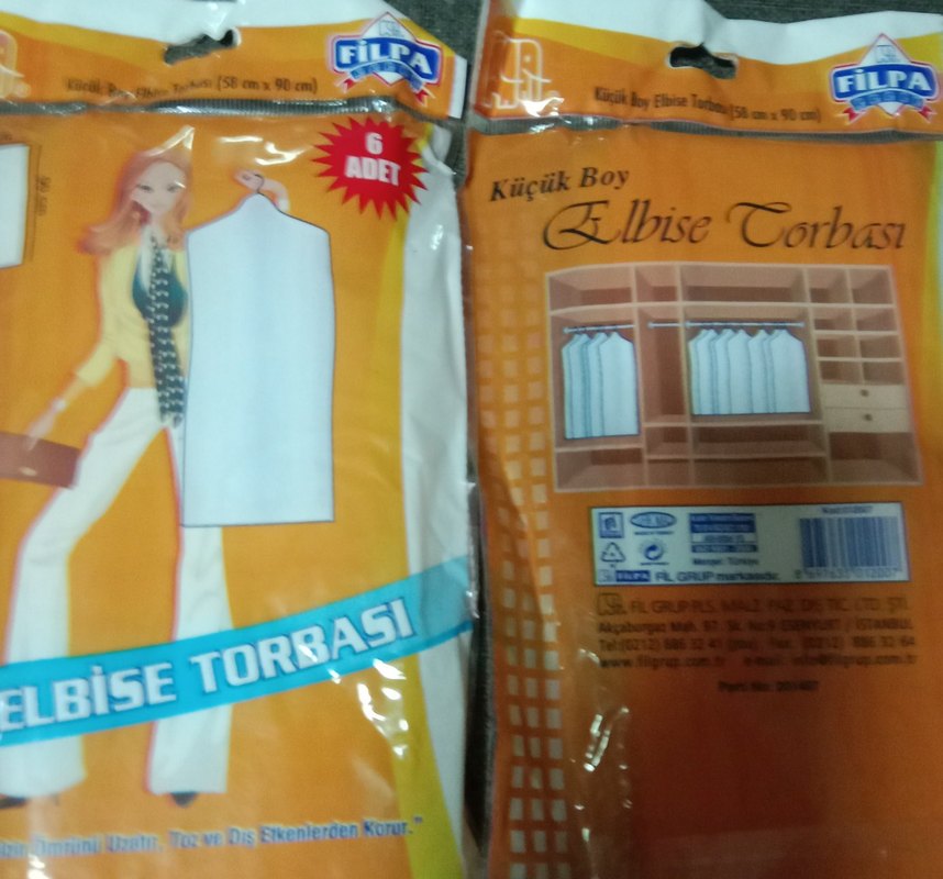 şeffaf küçük 6 adet 2 paket elbise torbası - Görsel 5