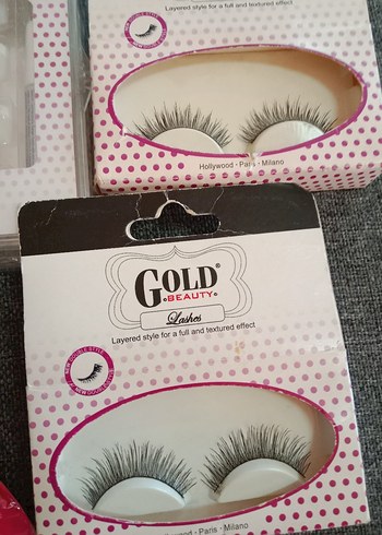 Gold Beauty Renkli Takma tırnak Kirpik Seti - Görsel 6