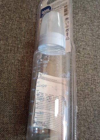 Beyaz ve Gri ısıya dayanıklı cam Bebek Biberonu - Görsel 2