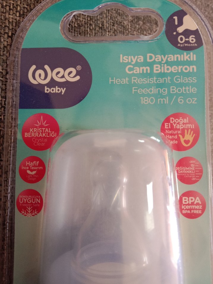Beyaz ve Gri ısıya dayanıklı cam Bebek Biberonu - Görsel 4