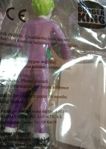 Renkli Mor Joker Aksiyon Figürü adet