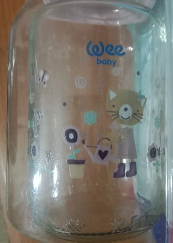 wee baby yeni 125ml.kedili cam Bebek Biberonu - Görsel 3