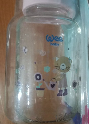 wee baby yeni 125ml.kedili cam Bebek Biberonu - Görsel 2