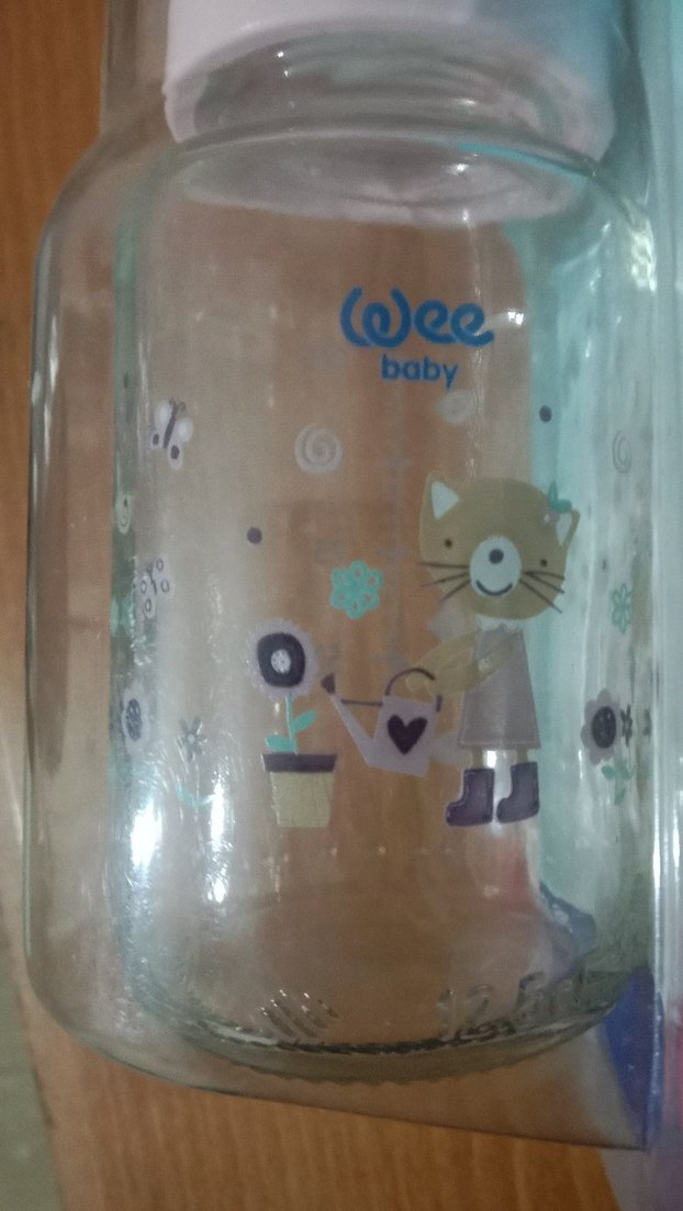 wee baby yeni 125ml.kedili cam Bebek Biberonu - Görsel 3