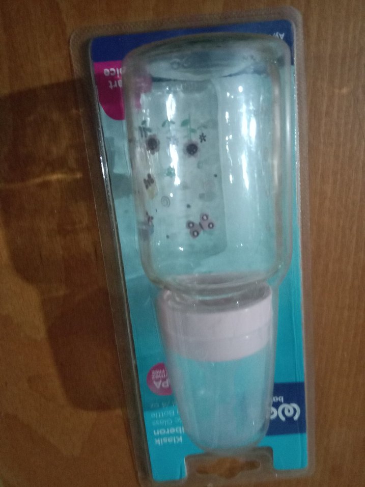 Bej Pastel 0-6 ay pembe Bebek Biberonu - Görsel 3