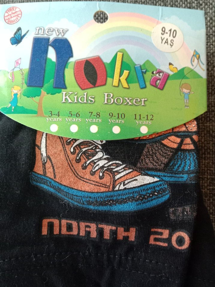 Baskılı siyah 10-11 yaş Erkek pamuklu boxer - Görsel 2