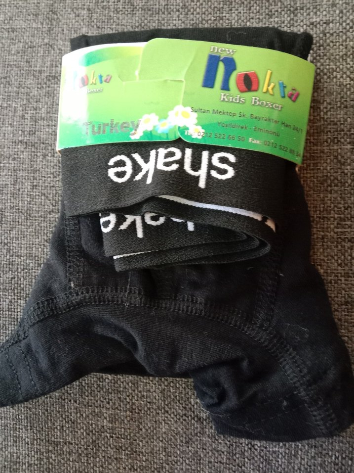 Baskılı siyah 10-11 yaş Erkek pamuklu boxer - Görsel 5