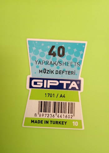 sert kapaklı 40 sayfa Müzik Defteri Set - 2 Renk - Görsel 2