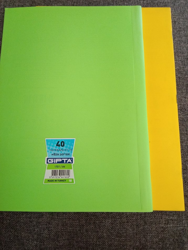 sert kapaklı 40 sayfa Müzik Defteri Set - 2 Renk - Görsel 5