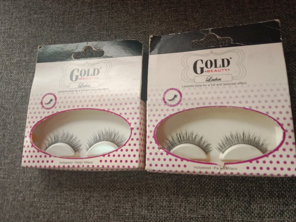 Altın Renk Parlak Takma Kirpik 2 adet - Görsel 2