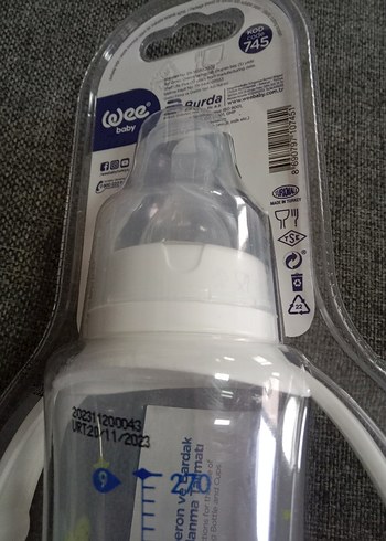 Beden beyaz Renk Yeni Bebek Biberonu 270 ml Beyaz-Gri