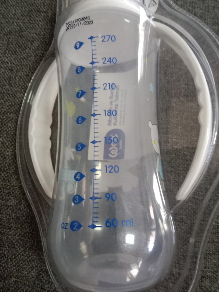 Yeni Bebek Biberonu 270 ml Beyaz-Gri - Görsel 4