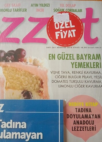  Lezzet kitap hediyeli yemek tarifleri dergisi 