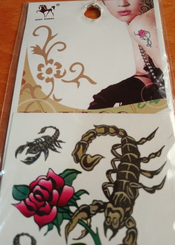 Karışık renkli yeni geçici dövmeler  - Görsel 5