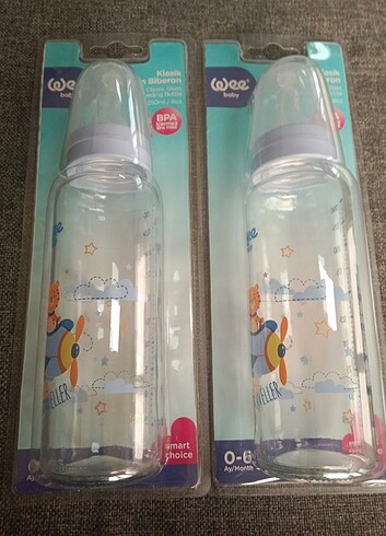 Wee baby 2 li yeni büyük cam biberon  - Görsel 5