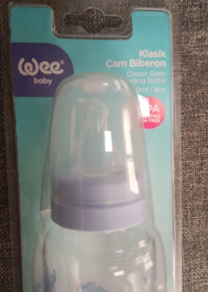 Wee baby 2 li yeni büyük cam biberon  - Görsel 2