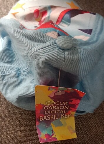 Yeni çocuk garson digital baskılı desenli şık kep  - Görsel 3