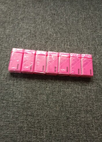 Pembe 7 li Silka büyük yeni silgiler 