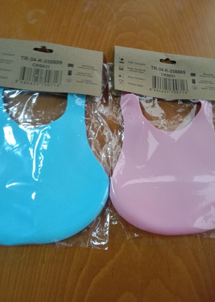 Yeni 2 li silikon çocuk mama önlüğü  - Görsel 5