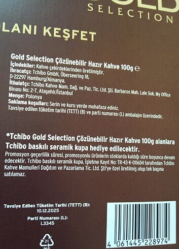 Beden Renk Yeni 3 lü Tchibo 100 Gr. Granül kahveler