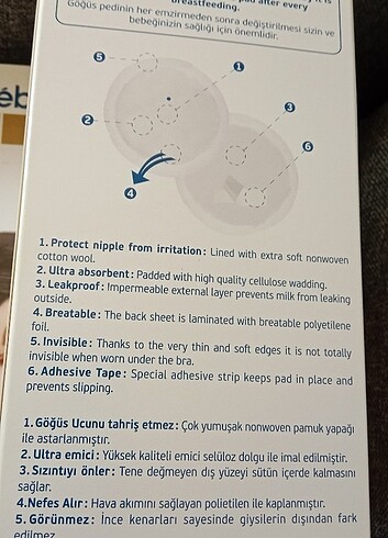 Yeni bebedor 3 lü anne göğüs pedi  - Görsel 7