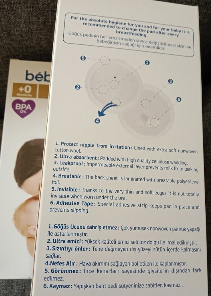 Yeni bebedor 3 lü anne göğüs pedi  - Görsel 2