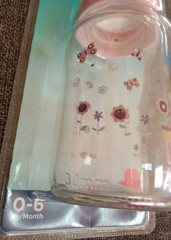 Pembe cam Bebek Biberonu kedi Desenli - Görsel 4