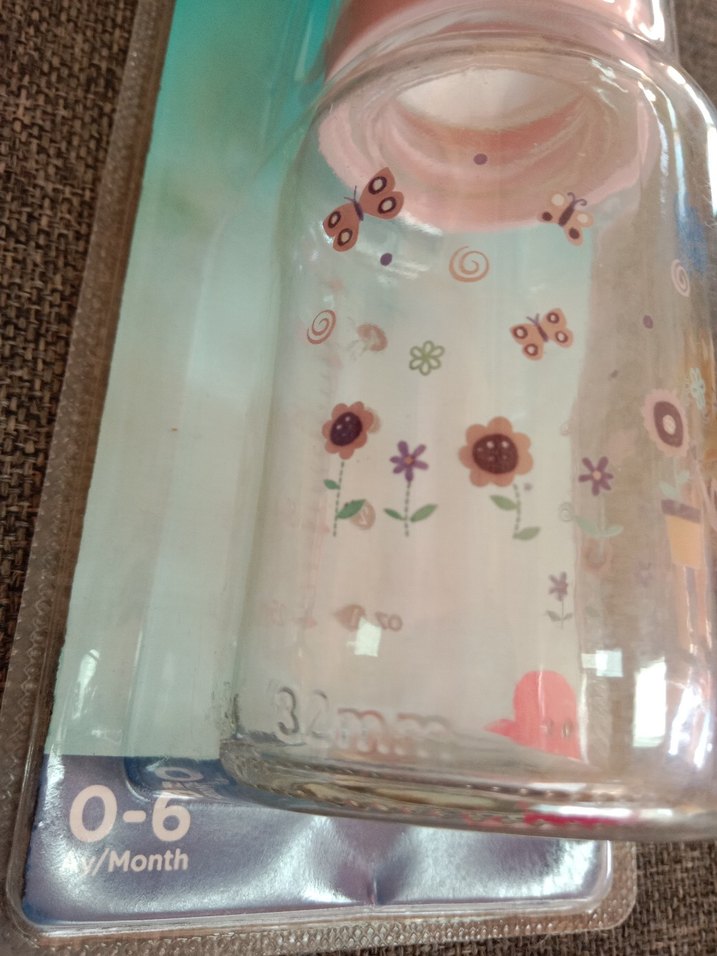 Pembe cam Bebek Biberonu kedi Desenli - Görsel 4