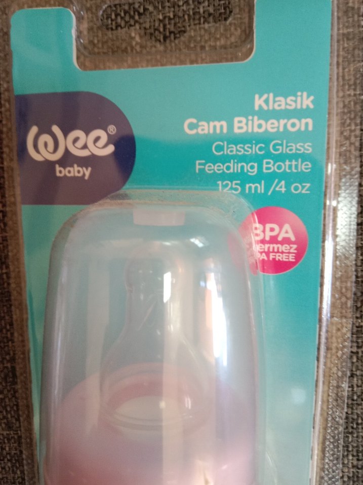 Pembe cam Bebek Biberonu kedi Desenli - Görsel 2