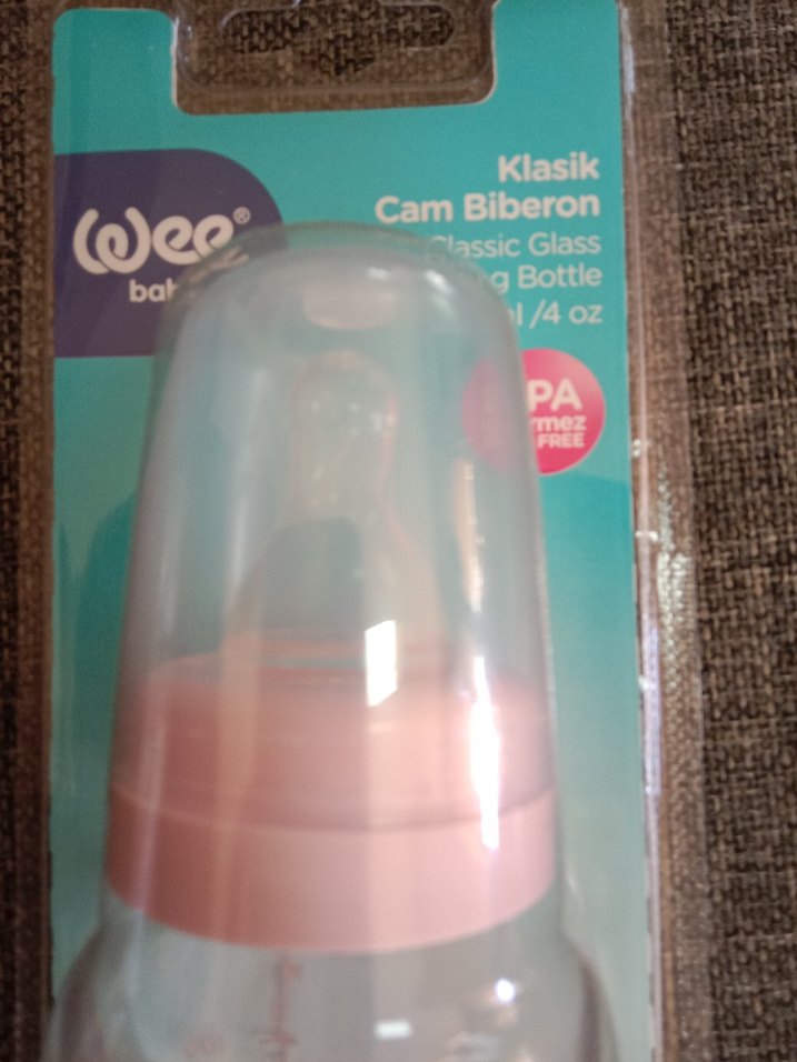 Pembe cam Bebek Biberonu kedi Desenli - Görsel 5