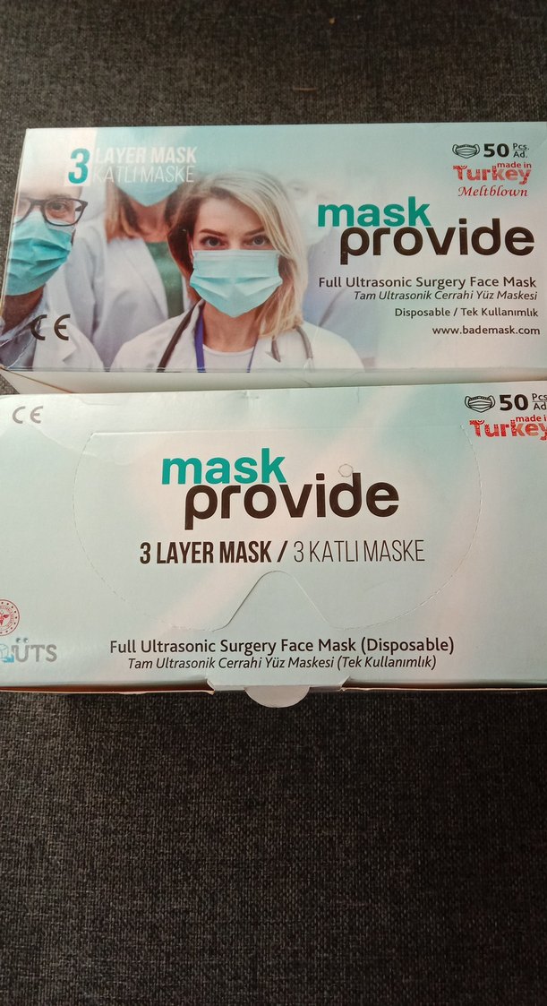 Tam Ultrasonik Cerrahi Yüz Maskesi 50'li 2 paket - Görsel 3