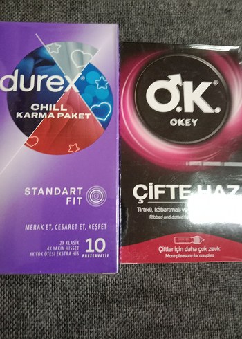 Durex Chill Karma Paket ve Okey Çifte Fit Prezervatif - Görsel 9