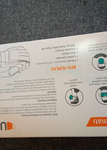 Ultramask 3 Katlı Cerrahi Maske Telli Lastikli - Görsel 4